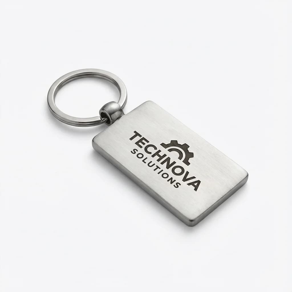 Laser Engraved Metal Keychain